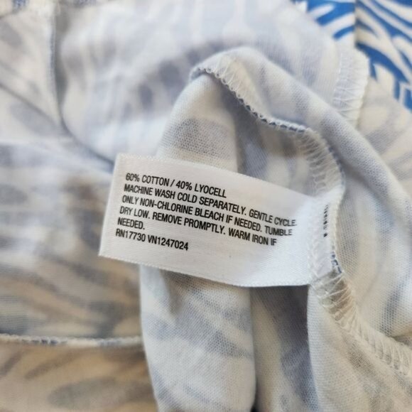 Diane Von Furstenberg Blue And White Zebra Print Midi Skirt size Medium - Picture 10 of 11